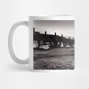 Abandoned three-wheeler Reliant car on a street, Burslem, Stoke on Trent, UK - 1996 Mug